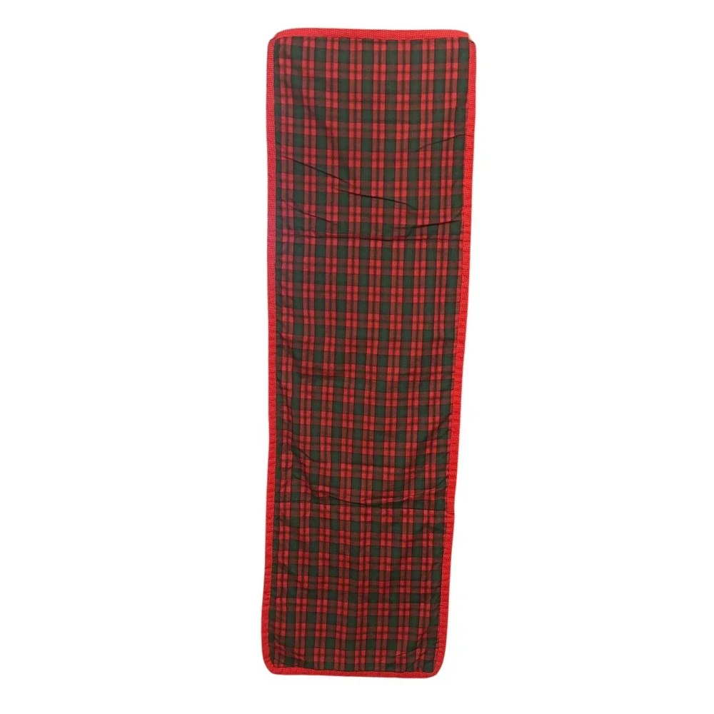 Christmas Quilted Table Runner‎ Star Pattern Red Green White Holiday Decor VTG